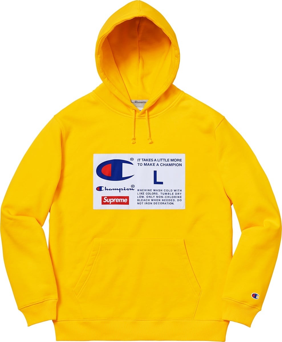Supreme®/Champion® Label Hooded Sweatshirt view 2